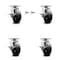Service Caster 6 Inch Kingpinless Rubber on Steel Wheel Caster Brakes 2 Swivel Locks SCC, 4PK SCC-KP30S620-RSR-SLB-BSL-2-SLB-2 - alternate 1